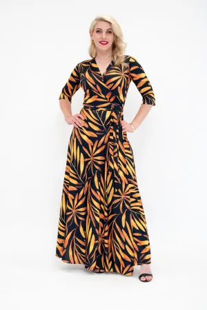Golden Palms - Wrap Dress