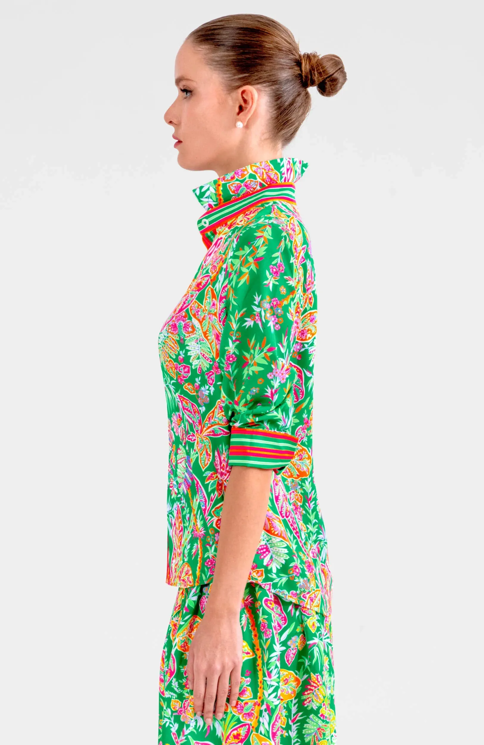 Gretchen Scott Designs Boyfriend Shirt - Vintage Vines