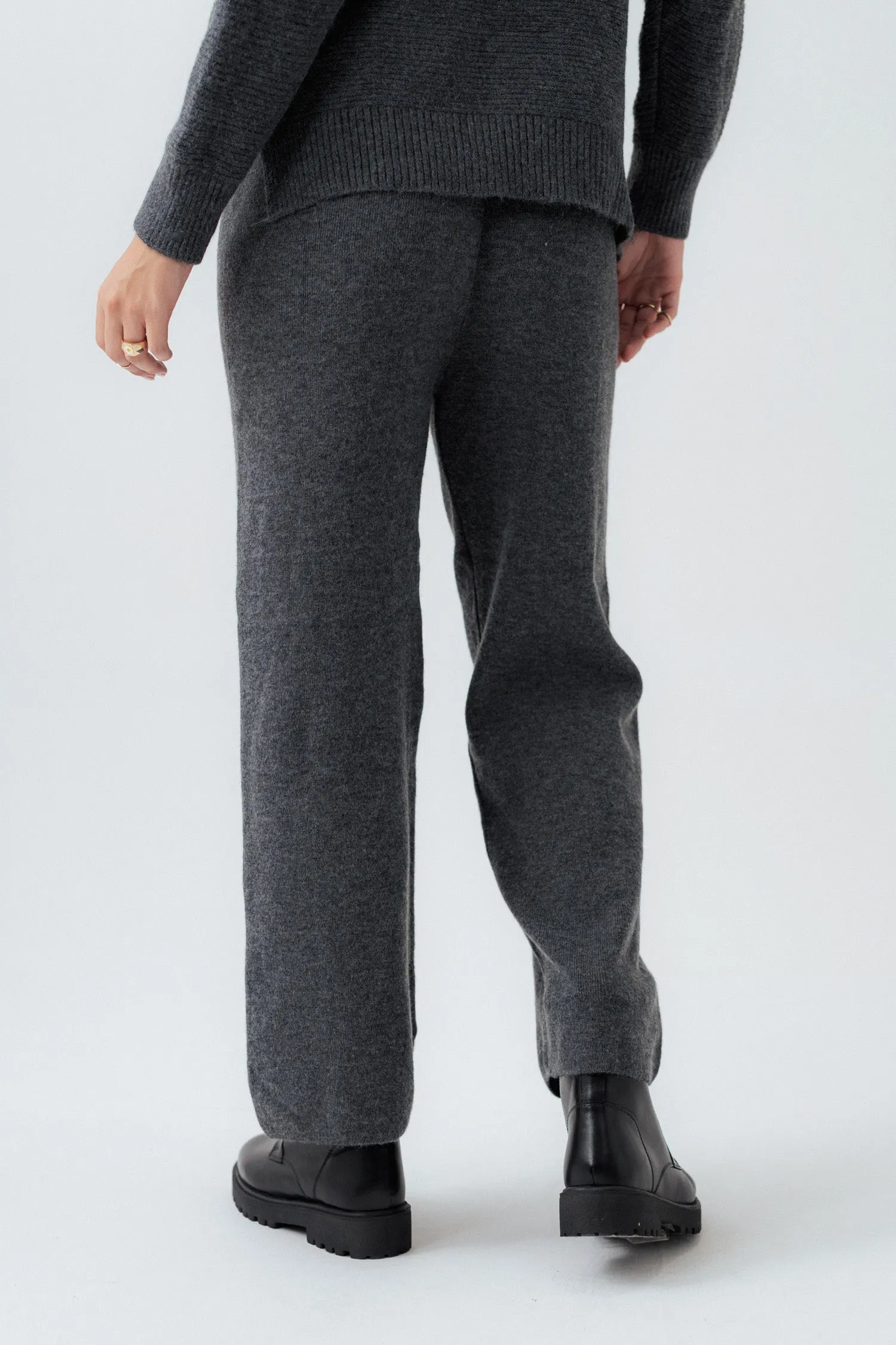 Grey Straight Fit Trousers