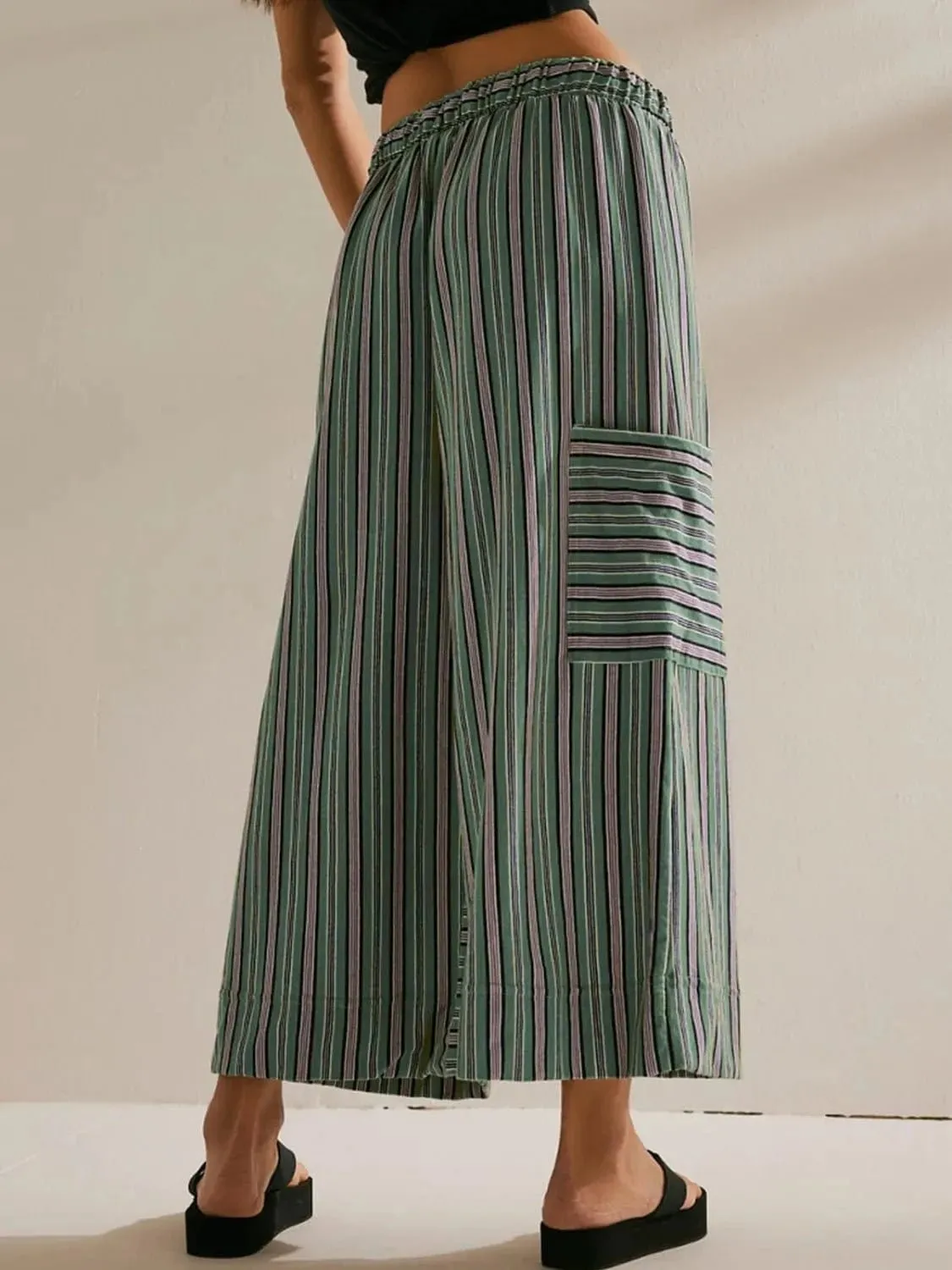GYPSY - Front Slit Flare Leg Pants