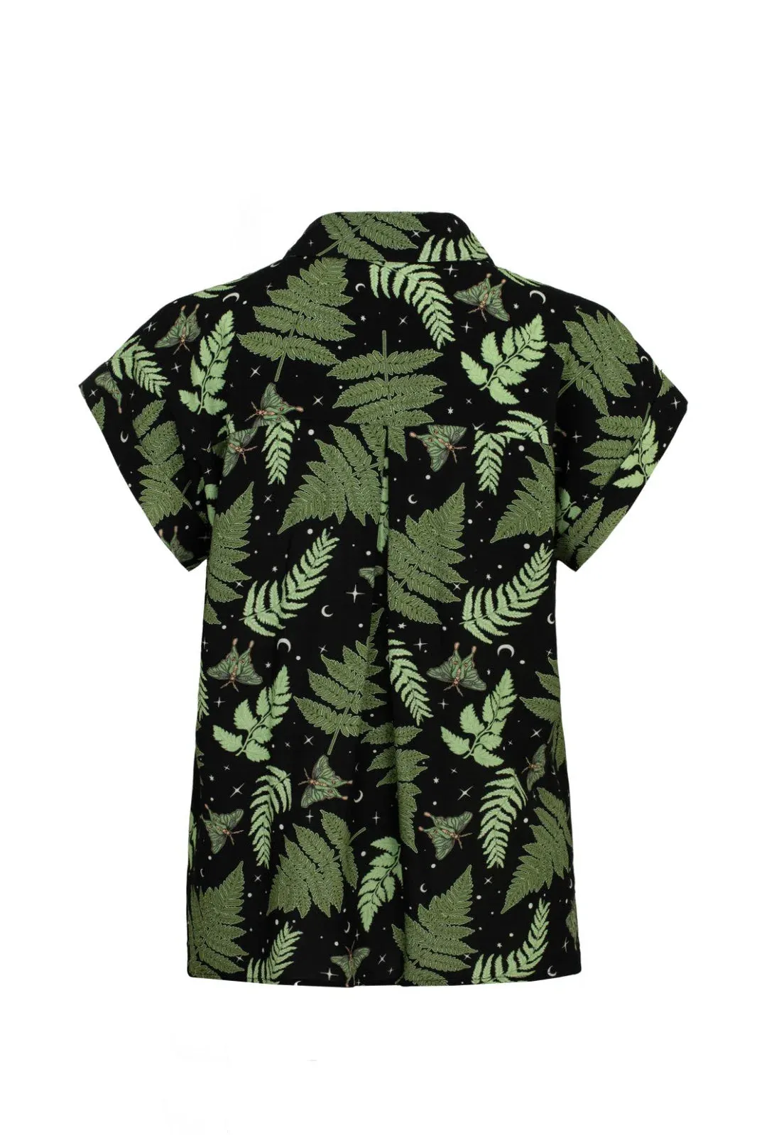 Hell Bunny Gaia Fern Print Shirt