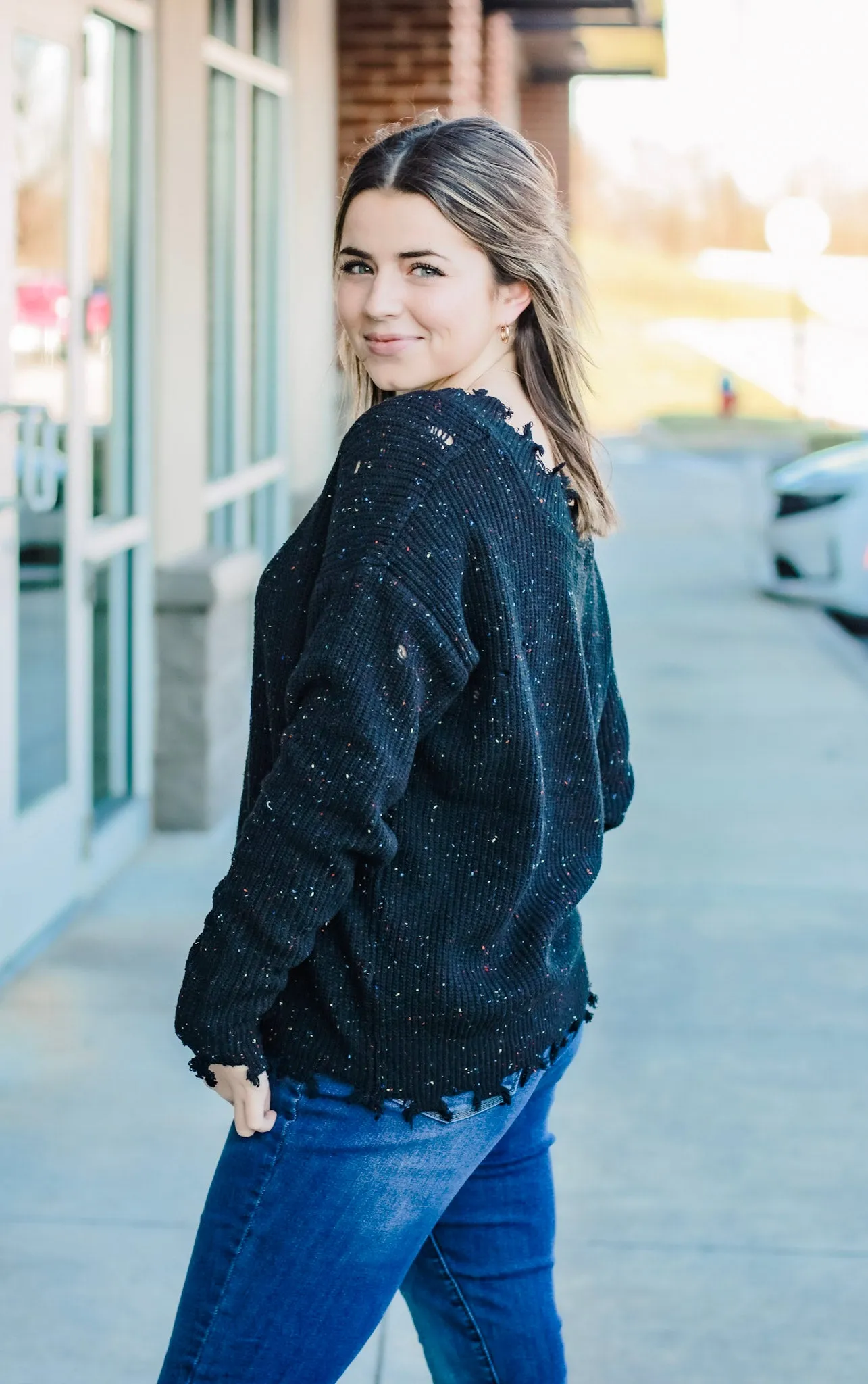 I'm Speechless Sweater in Black