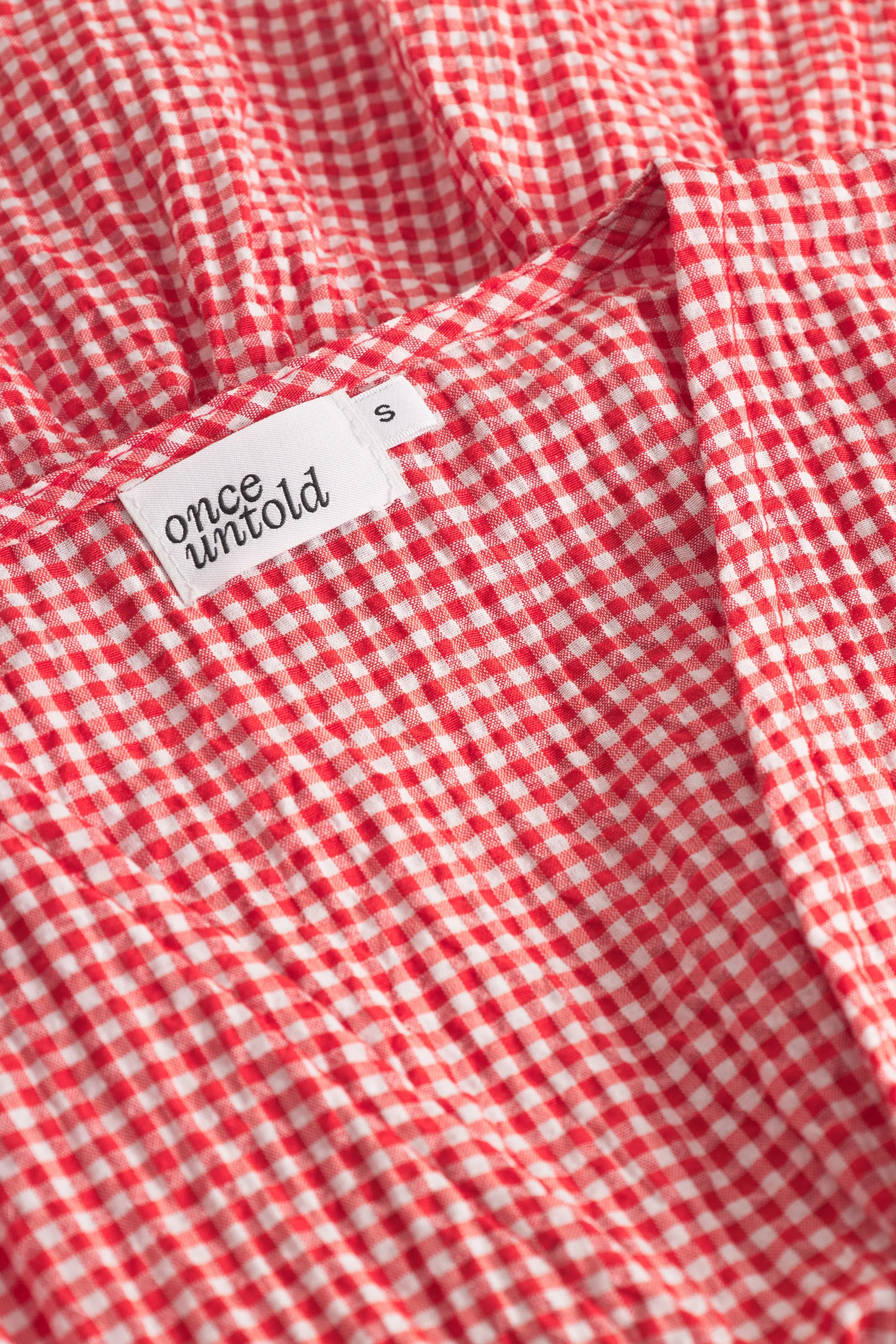 Indiana String Blouse - Poppy Red Checked