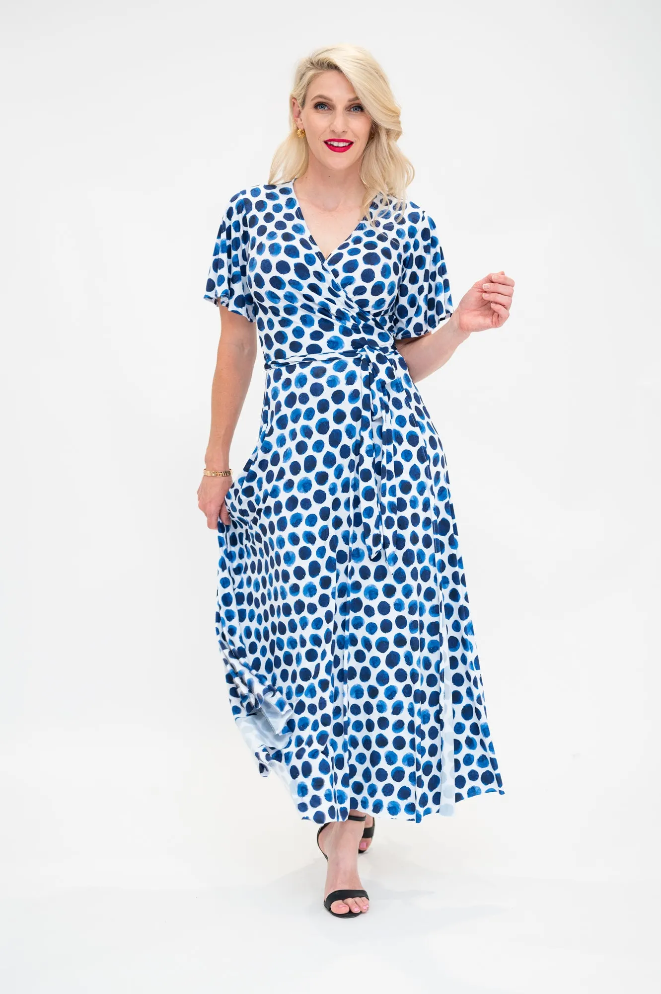 Indigo Spot - Wrap Dress