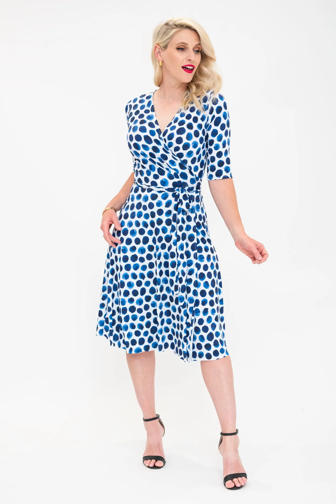 Indigo Spot - Wrap Dress