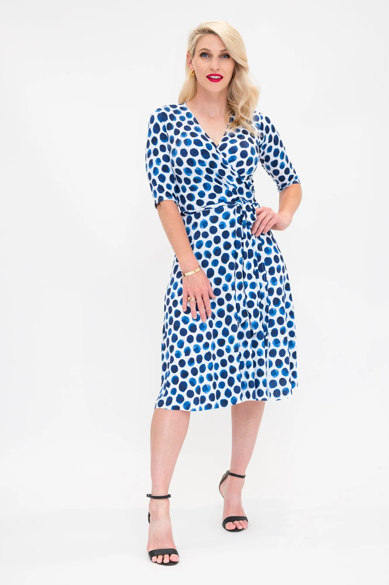 Indigo Spot - Wrap Dress