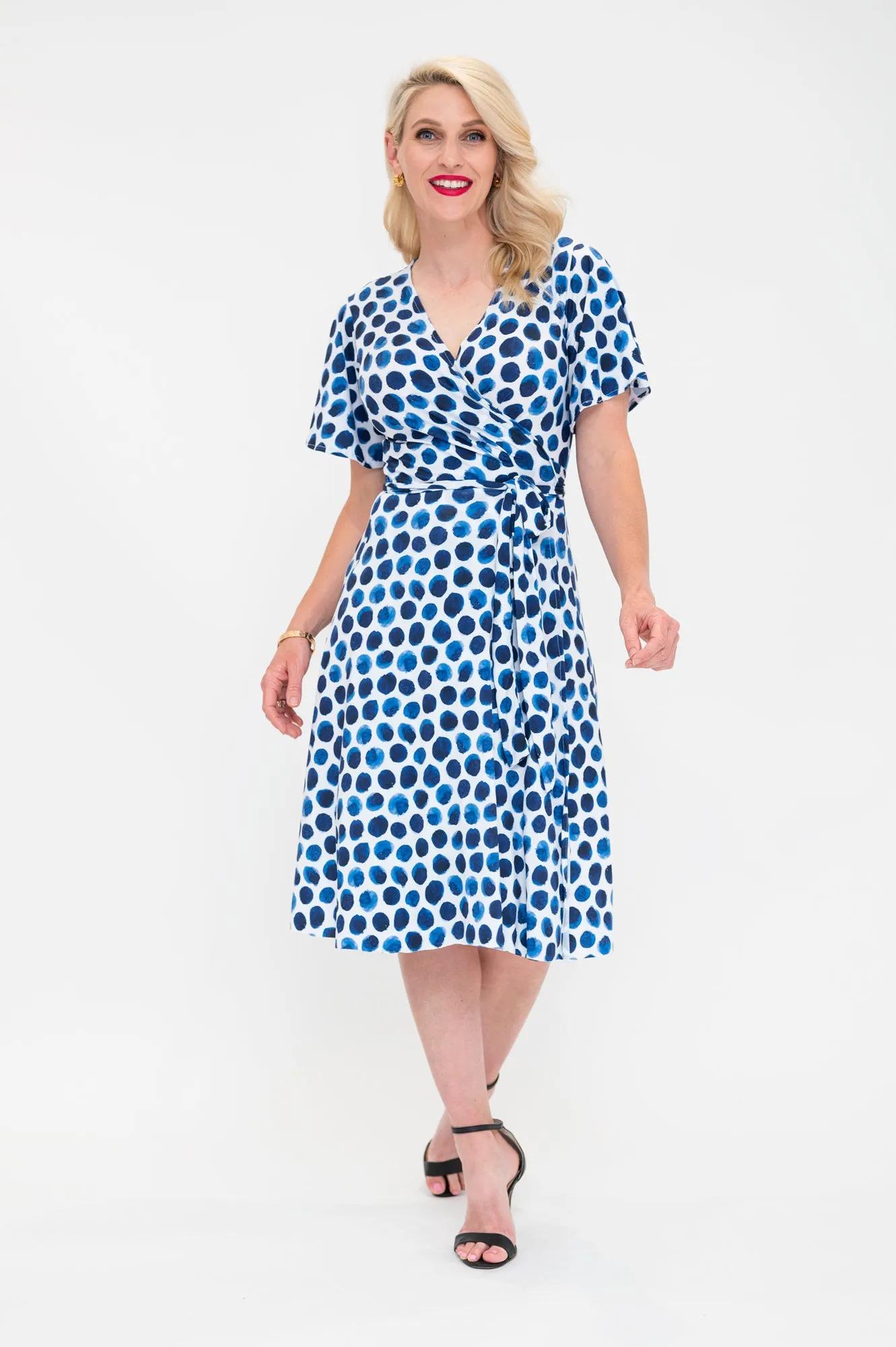 Indigo Spot - Wrap Dress