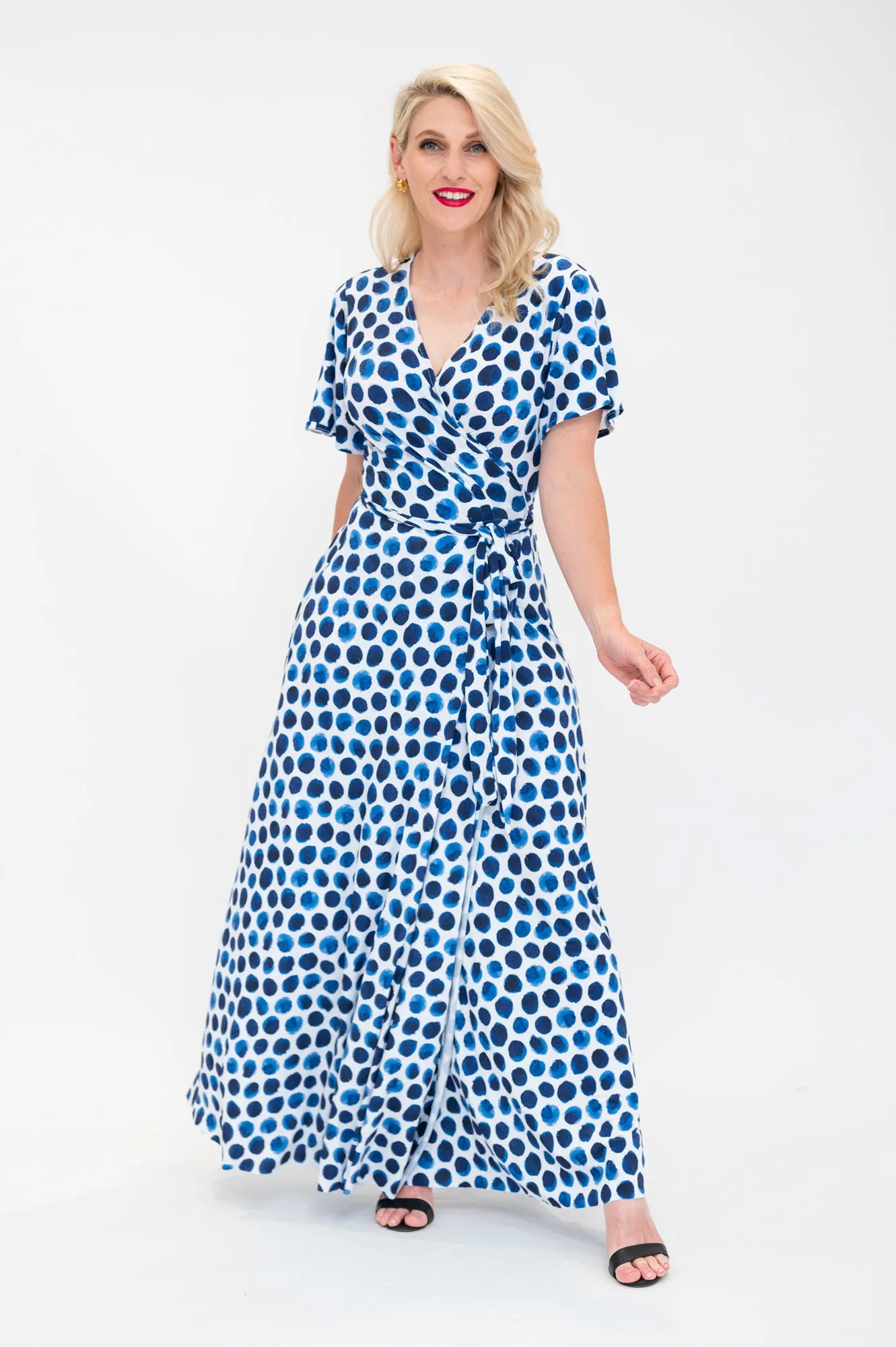 Indigo Spot - Wrap Dress