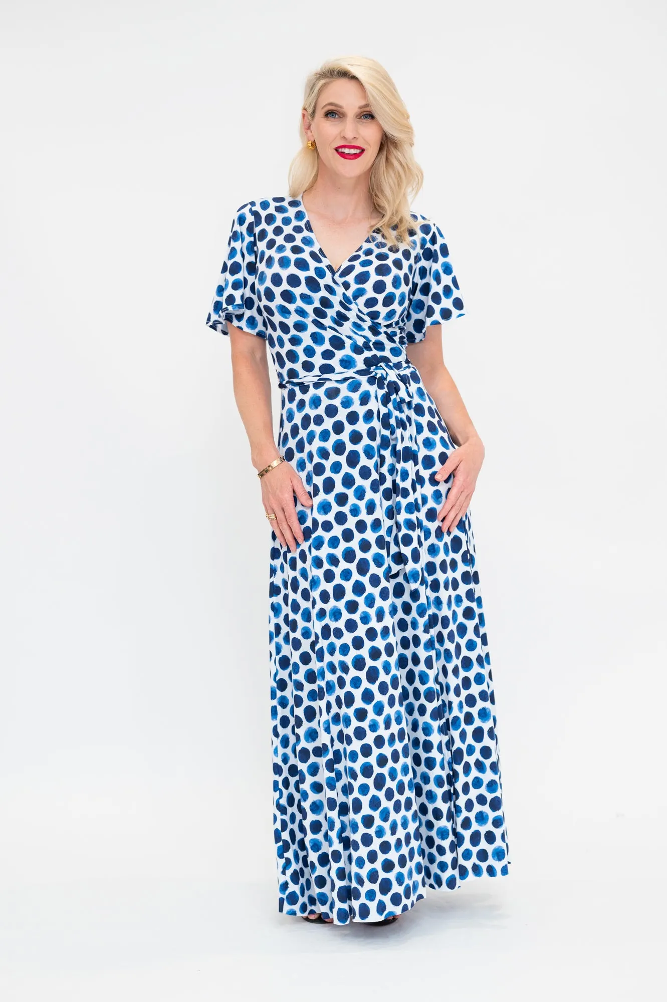 Indigo Spot - Wrap Dress