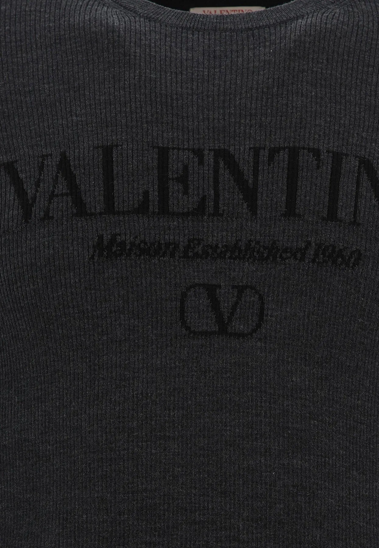 Intarsia Logo Wool Sweater
