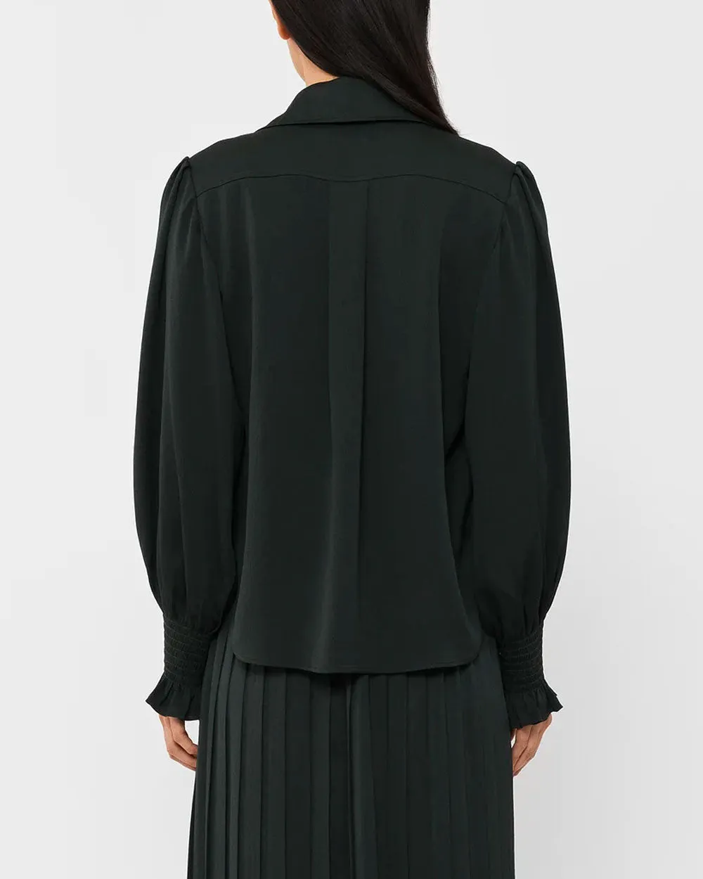 Intense Green Tie Sash Blouse