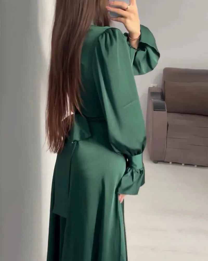 ItalianFrost - Satin Maxi Dress