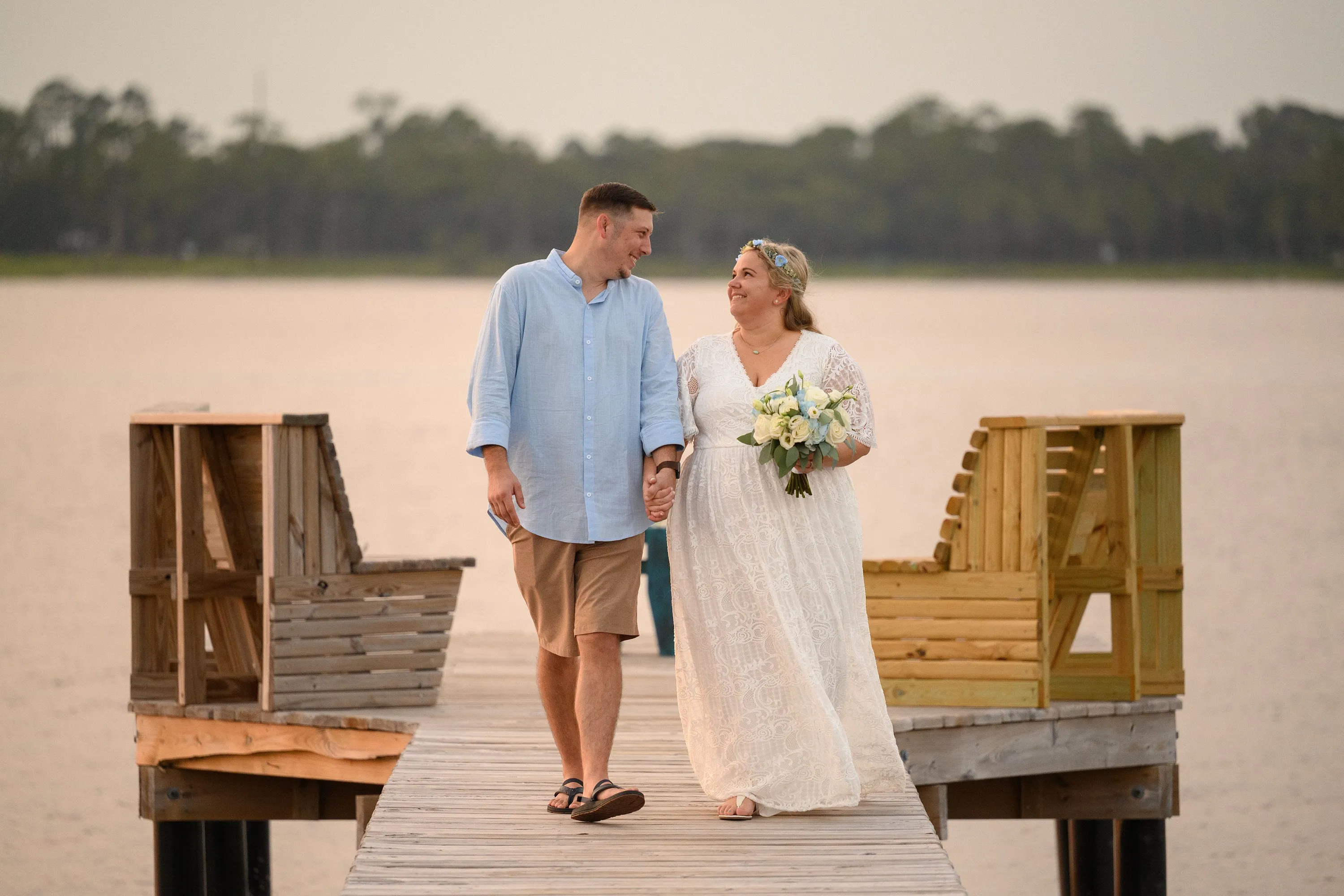 Ivory Wrap lace bohemian wedding dress with pockets and train #1423