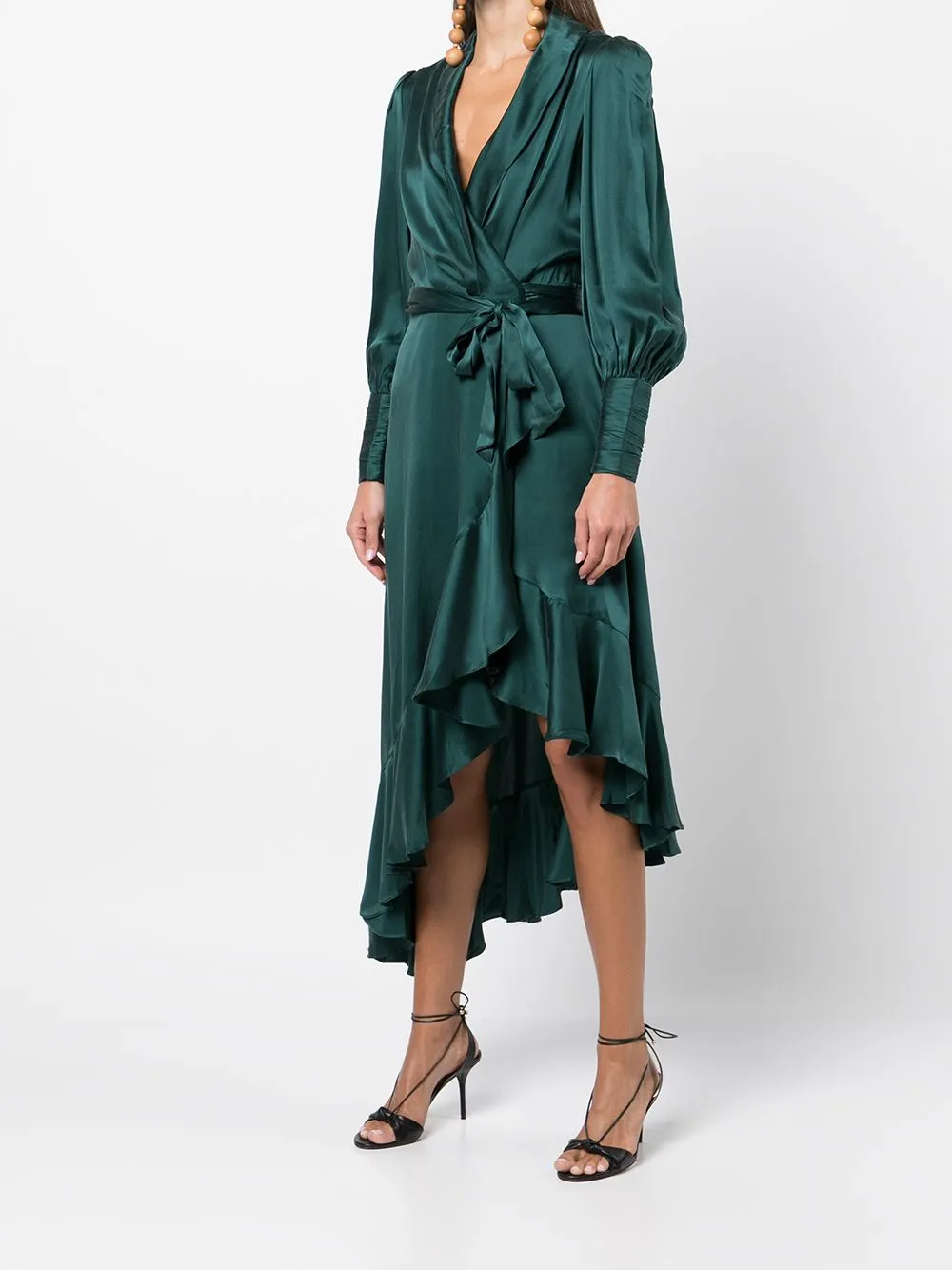 Jade wrap midi dress