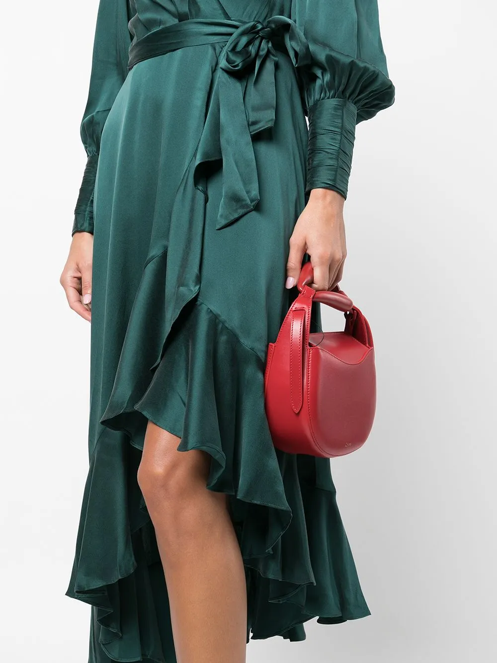Jade wrap midi dress