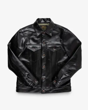 Japanese Horsehide Modified Type III Jacket - Black (Tea-Core Dyed)