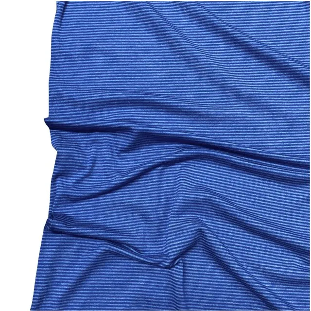 Jessica Viscose Jersey - Blue Stripe