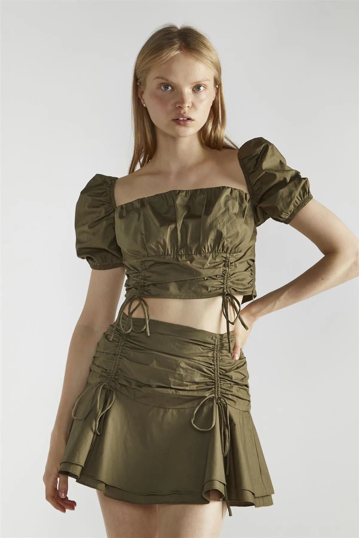Khaki Tutu Mini -Skirt