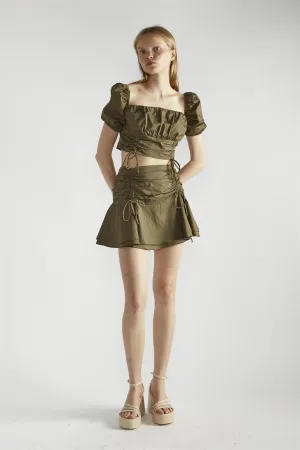 Khaki Tutu Mini -Skirt