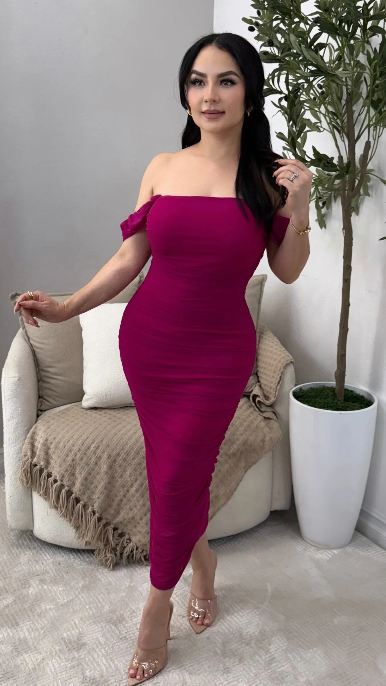 KIERA MAGENTA DRESS