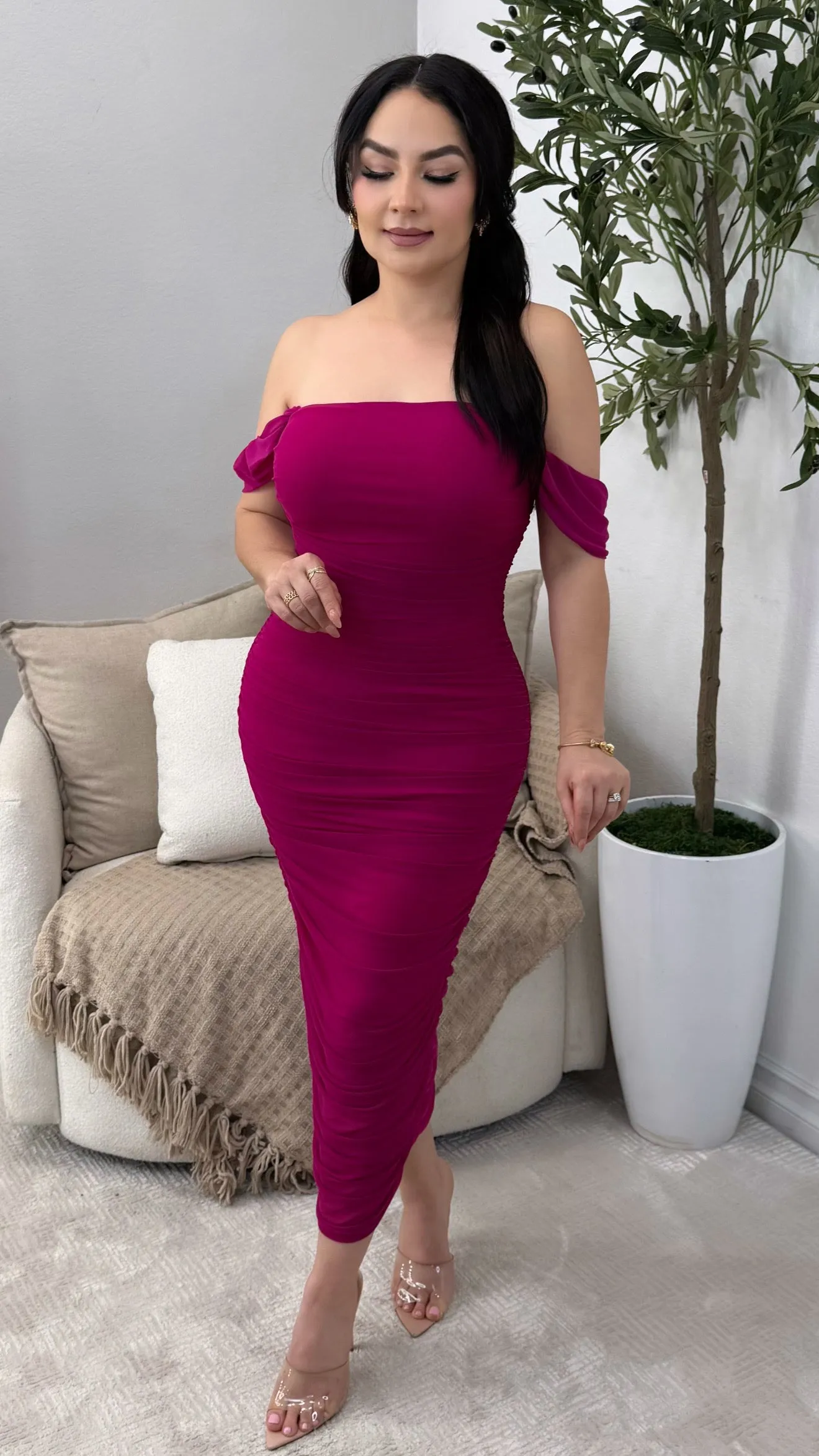 KIERA MAGENTA DRESS