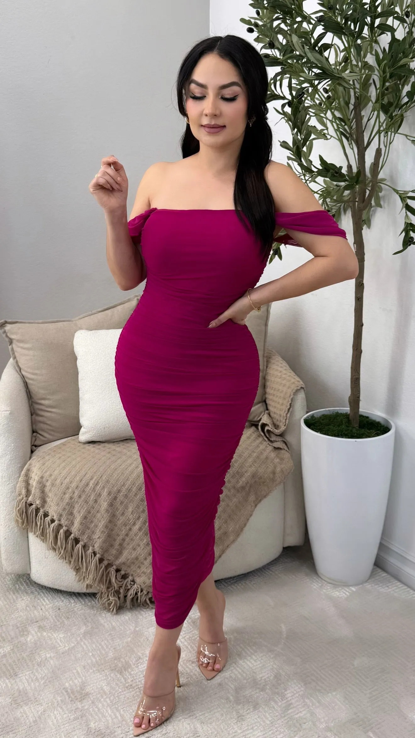 KIERA MAGENTA DRESS