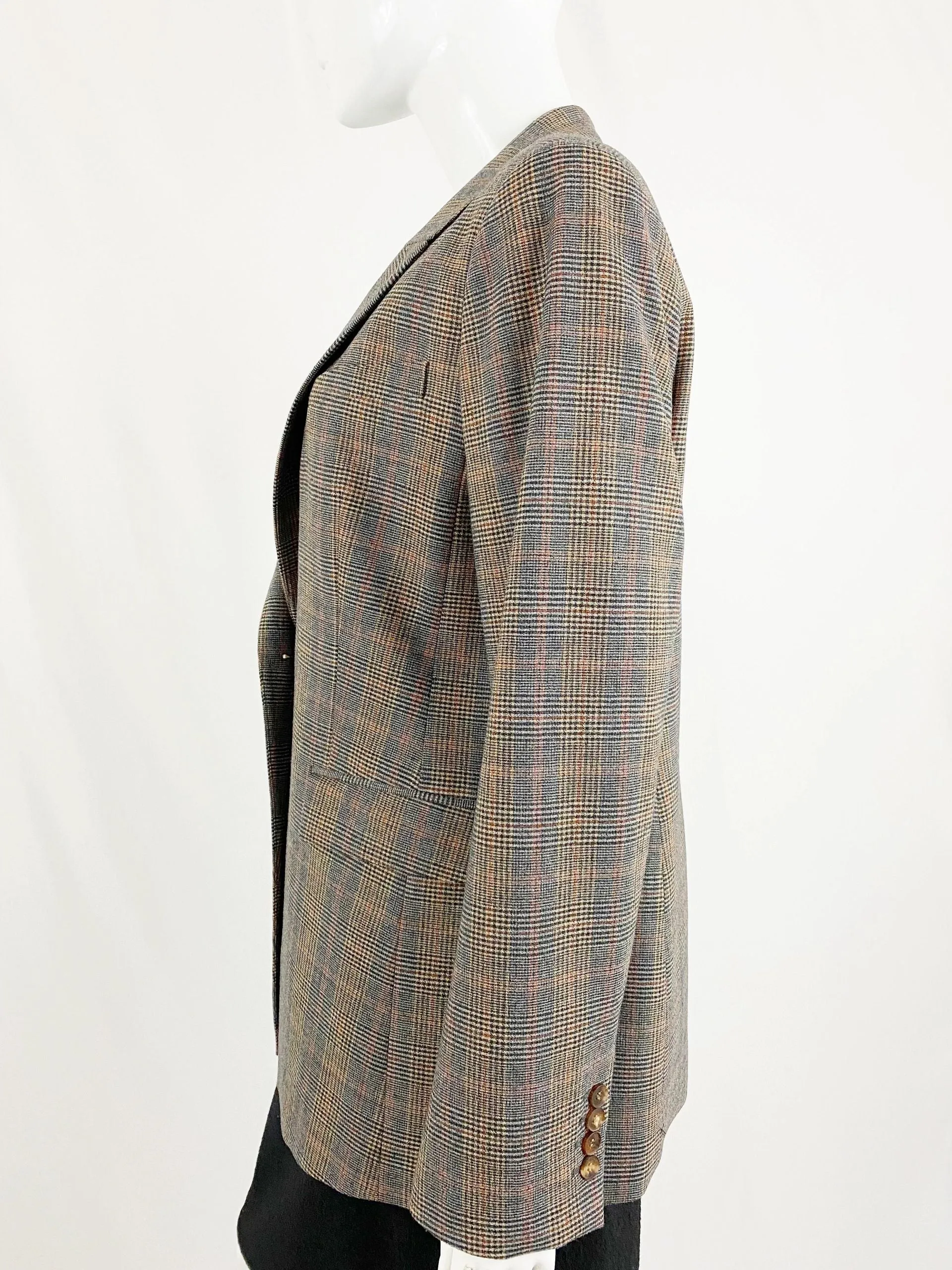 Lafayette 148 Wool Check Blazer Size 10