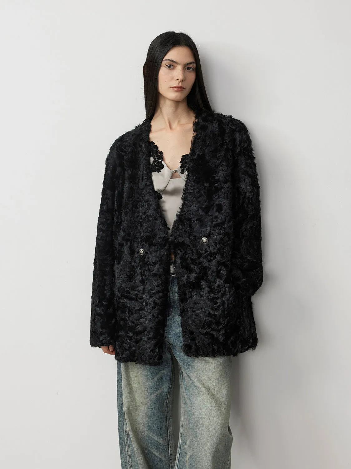 Lambswool Water Ripple Jacket