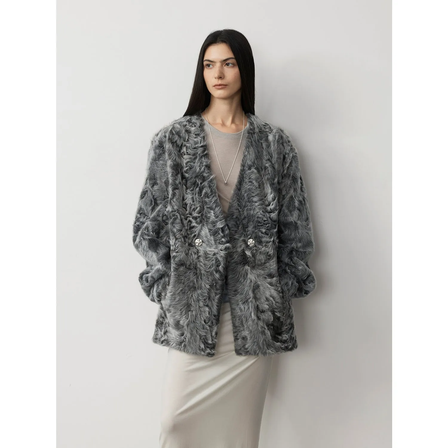 Lambswool Water Ripple Jacket