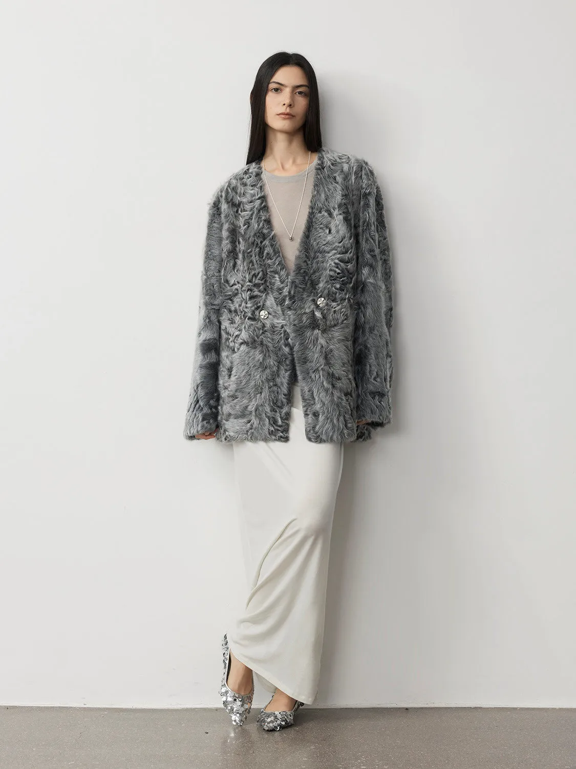 Lambswool Water Ripple Jacket