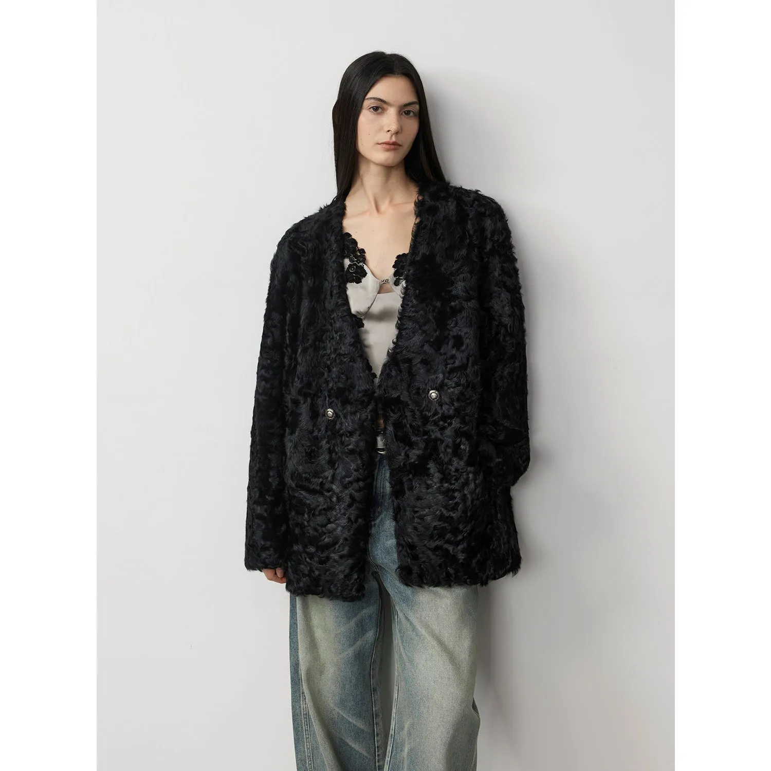 Lambswool Water Ripple Jacket