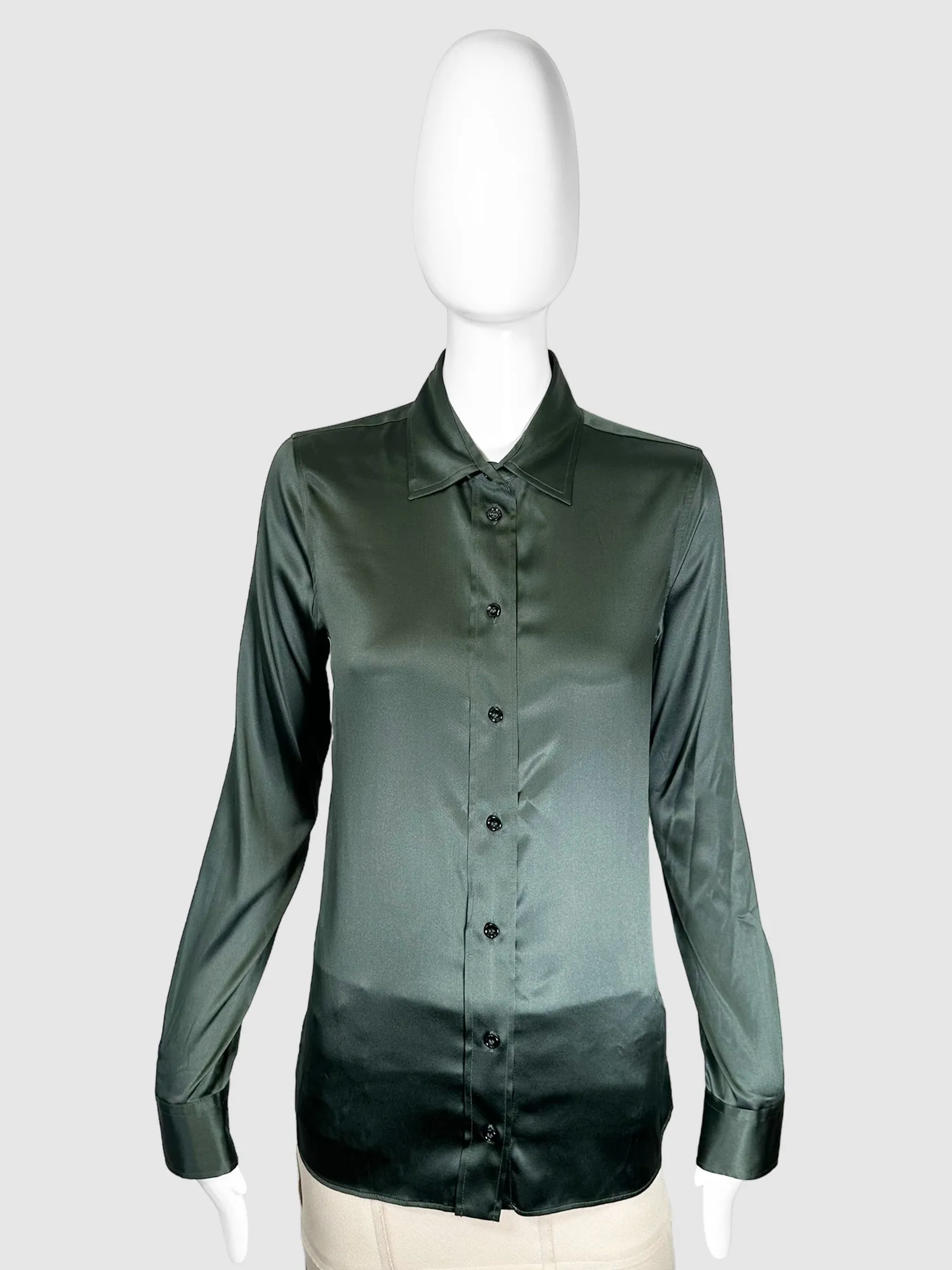 Long Sleeve Button Down Top - Size 38