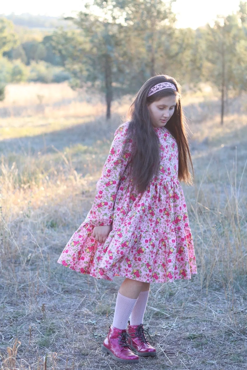 Long Sleeve Riverside Dress | Savannah Anne in Pink