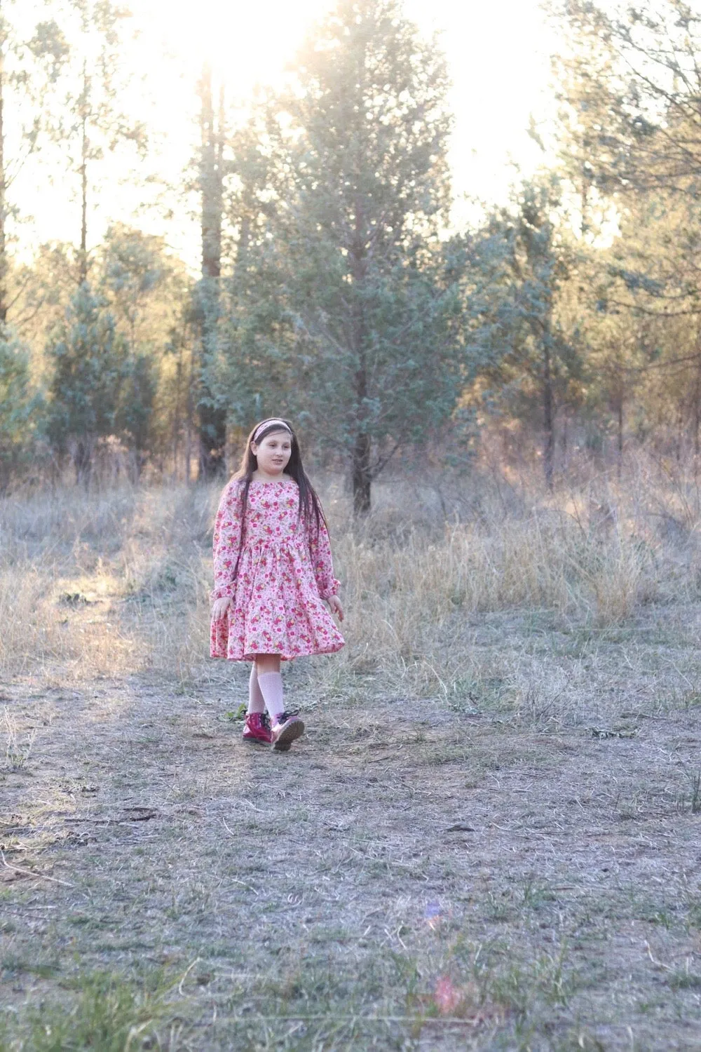 Long Sleeve Riverside Dress | Savannah Anne in Pink