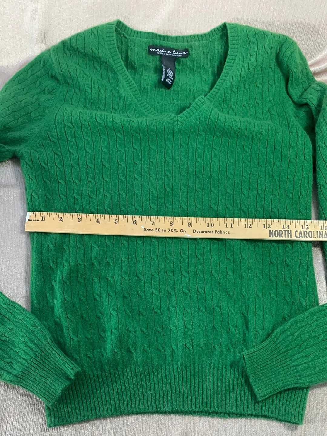 LOT OF 3 CASHMERE Sweater Upcycle Felt Craft Cutters Fabric - green tan gray