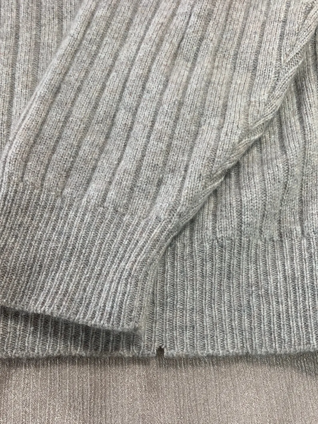 LOT OF 3 CASHMERE Sweater Upcycle Felt Craft Cutters Fabric - green tan gray