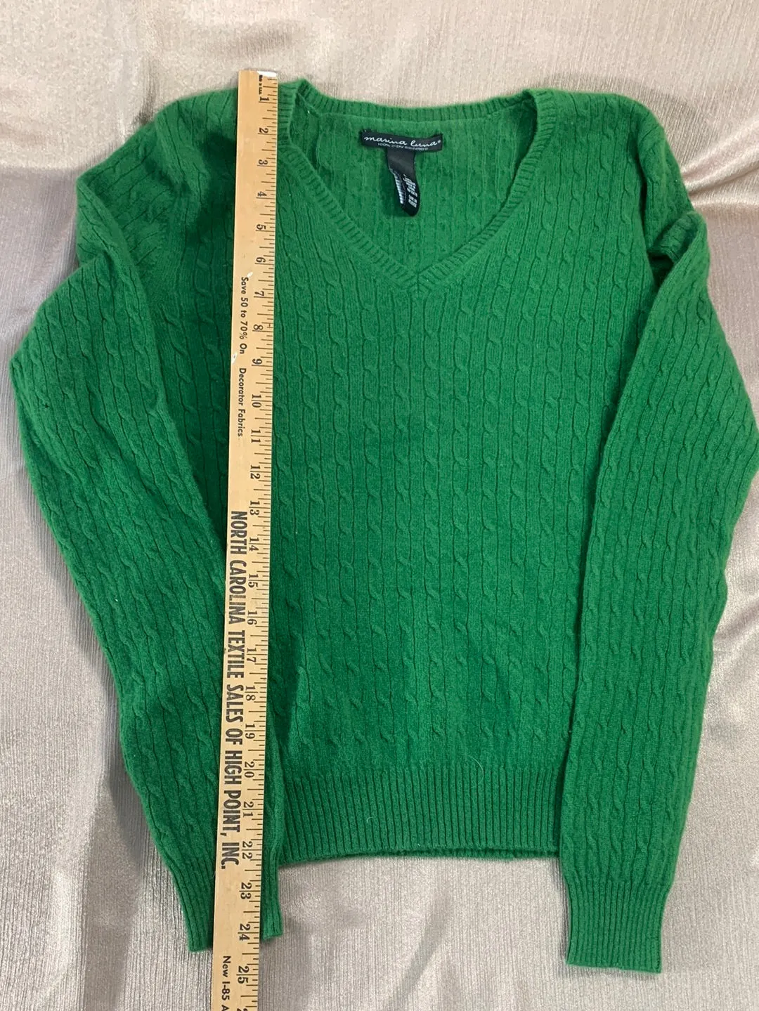 LOT OF 3 CASHMERE Sweater Upcycle Felt Craft Cutters Fabric - green tan gray