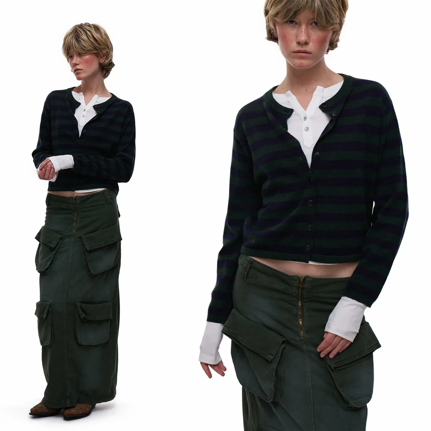 Luxurious Striped Cardigan