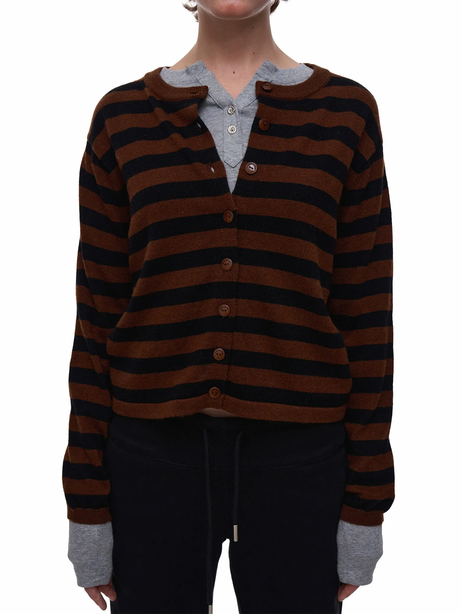 Luxurious Striped Cardigan