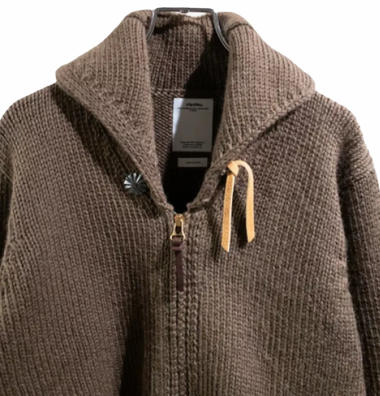 [M] Visvim 13AW Sturgis Sweater FZ Full Zip Brown