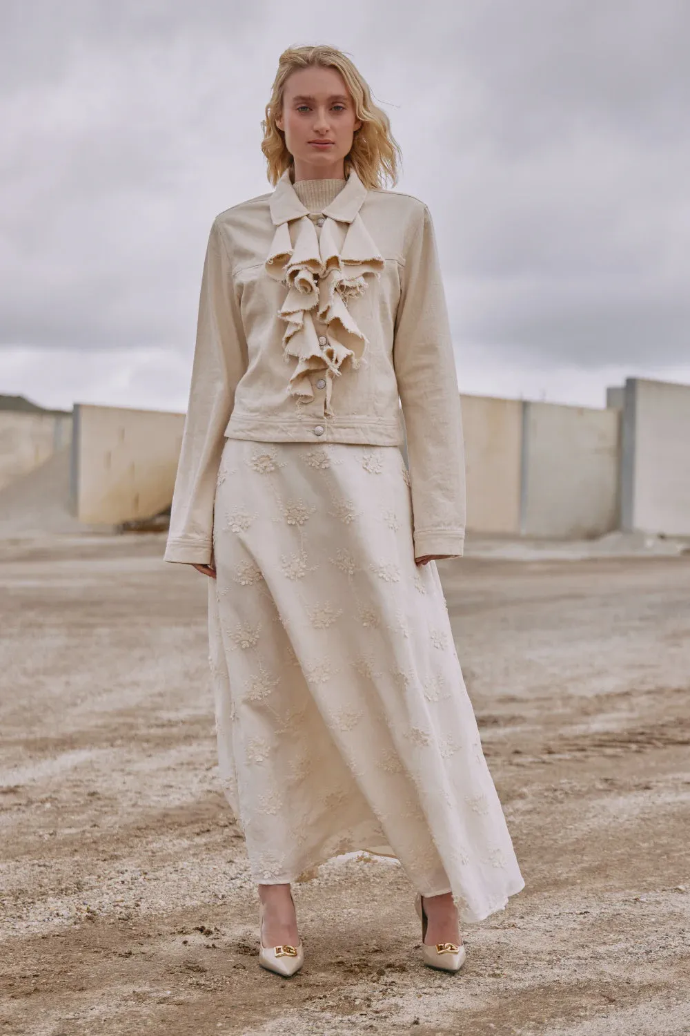 M.A. Dainty Daisy Skirt - Cream