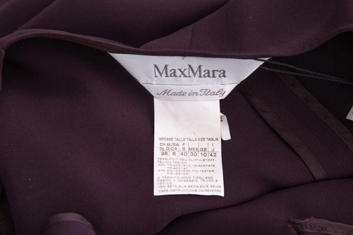 Max Mara Brown Wrap Dress SZ 8