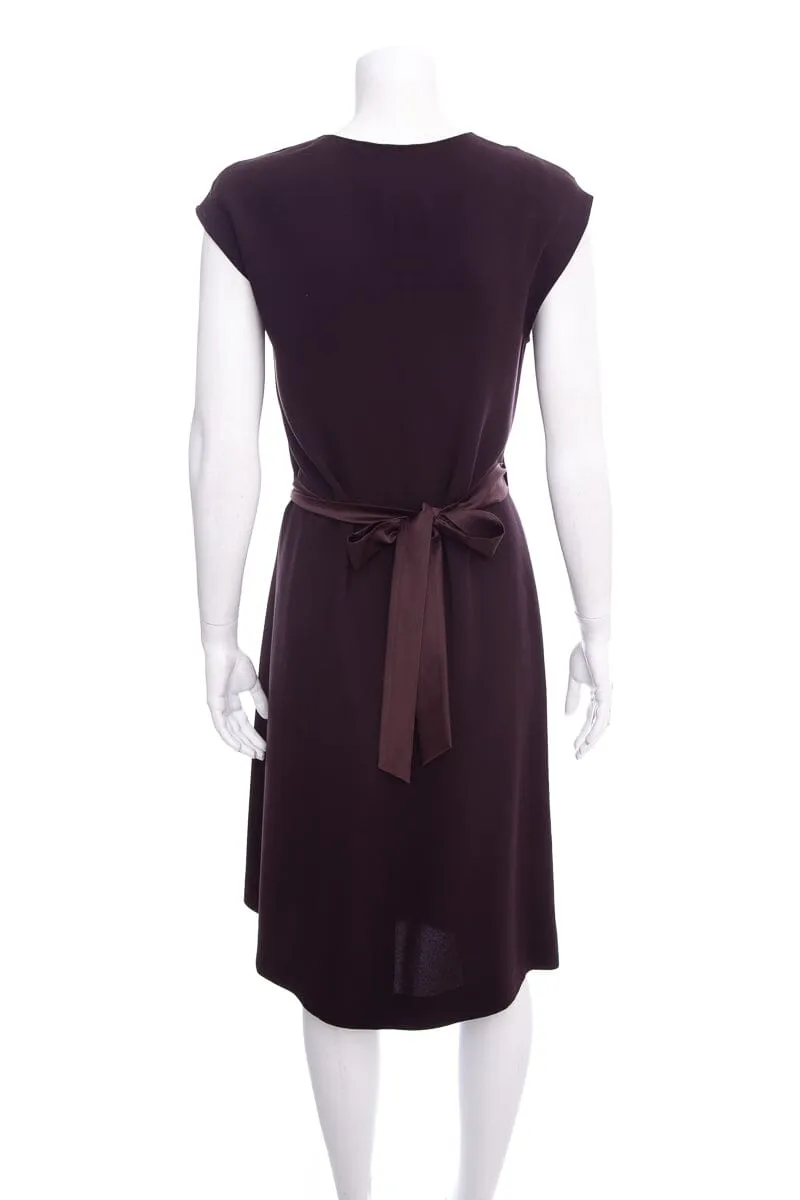 Max Mara Brown Wrap Dress SZ 8