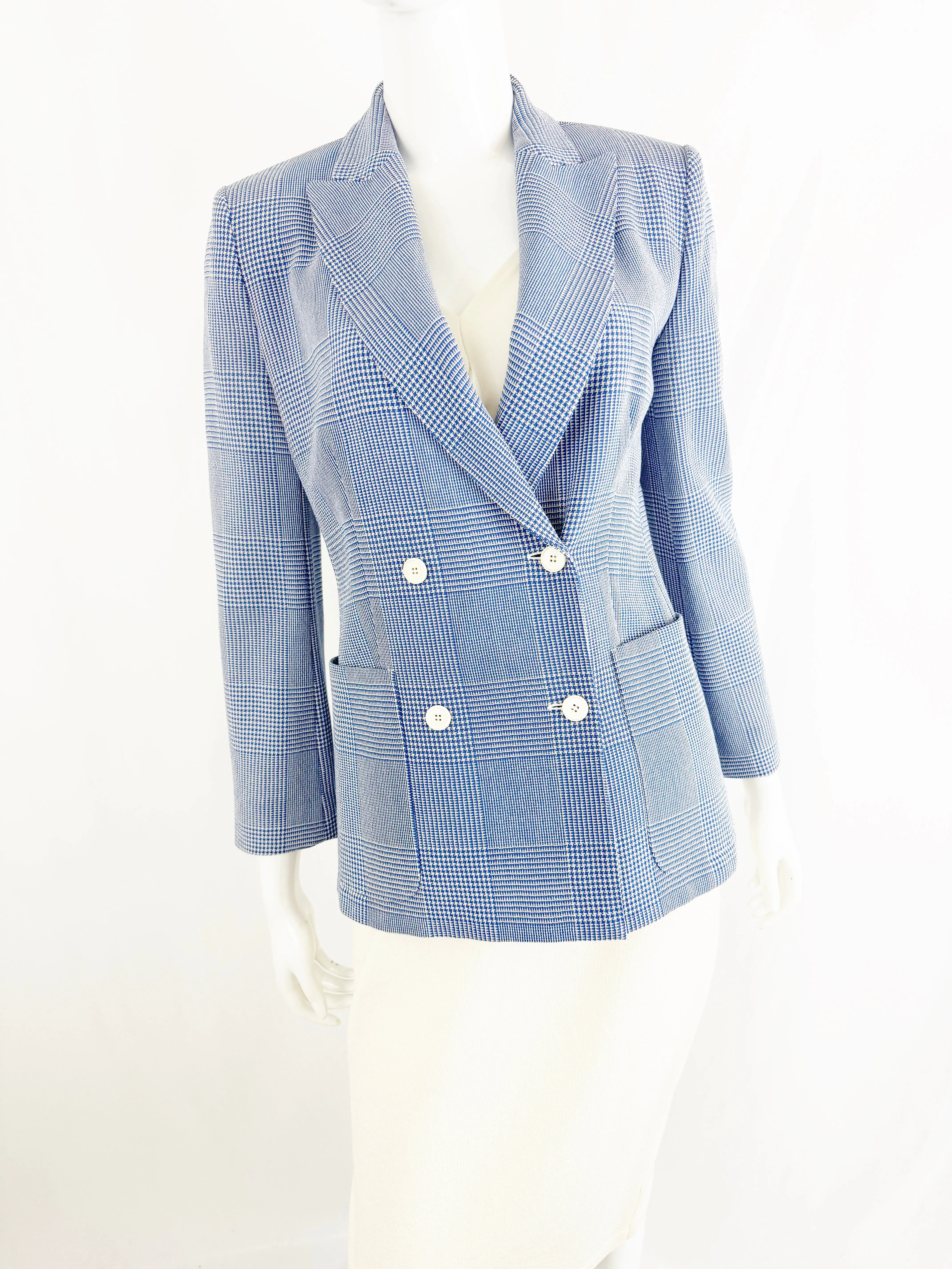 Max Mara Wool Check Blazer Size S