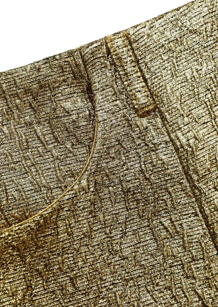 Metallic Jacquard Skort - Gold