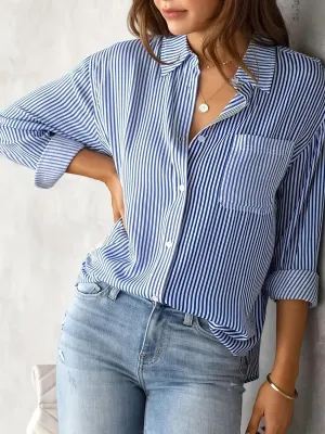 Mia ™ | Casual Striped Button-Up Shirt
