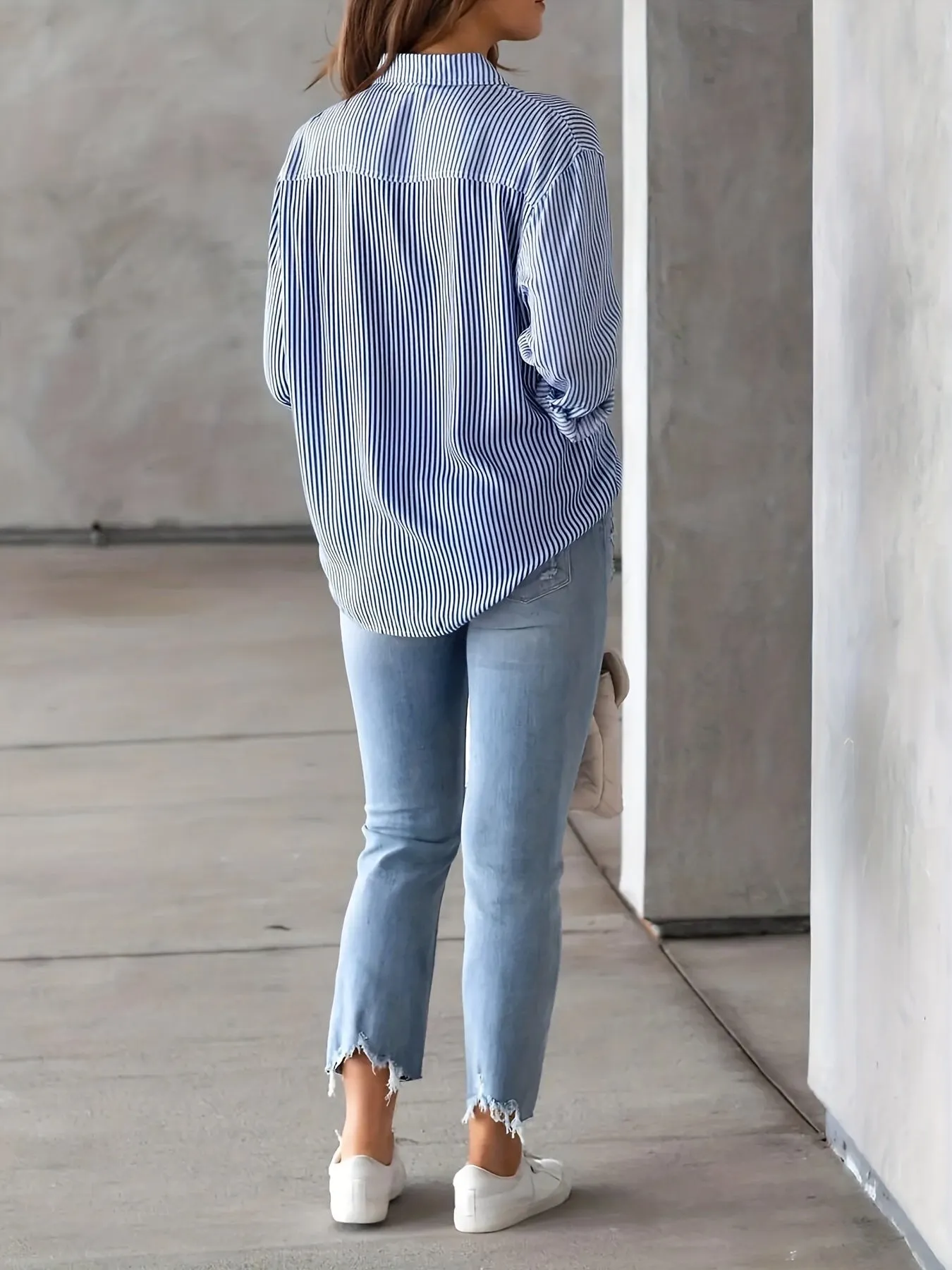 Mia ™ | Casual Striped Button-Up Shirt