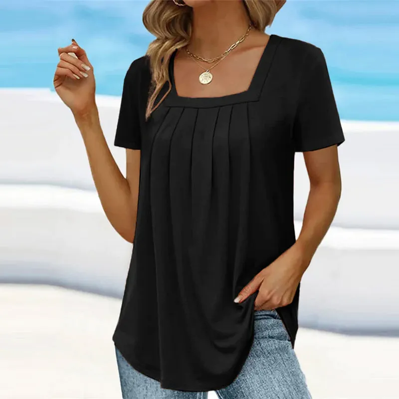 Mindy™ - Chic Pleated Blouse for Effortless Style