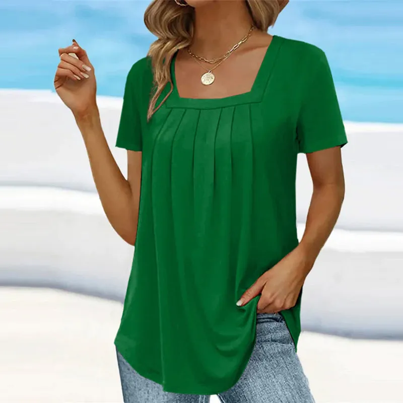 Mindy™ - Chic Pleated Blouse for Effortless Style
