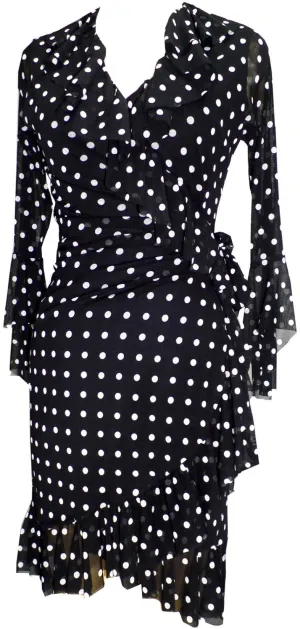 Mini Dots Wrap Around Dress